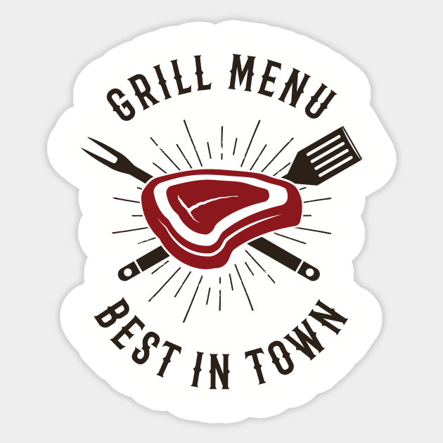 Grill Menu Best in Town Sticker by CB Creative Images